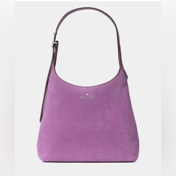 Kate Spade 454 Suede Small Shoulder Bag In Wisteria NWT - Picture 2 of 7